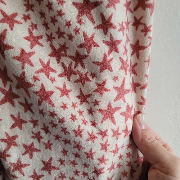 L*Space, Skyler‎  Sweatpants/Joggers, Cream/Pink Star Print, Size Small - NWT - Picture 5 of 9